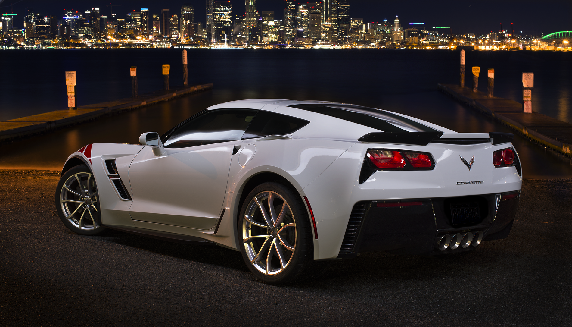 Light painting photograph: C7 Corvette Grand Sport